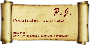 Pospischel Jusztusz névjegykártya